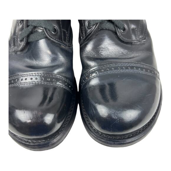 HH Brand Double H 975 Military Combat Jump Boots Cap Toe Upper Leather USA 9 1/2 - Picture 10 of 12